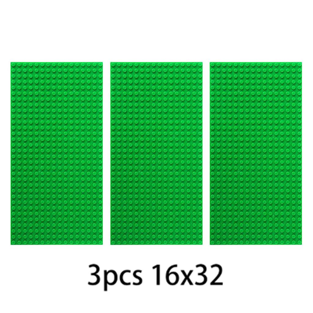 3PCS Bricks Baseplate 32x32 16x32 Dots Plastic Base Plates Compatible MOc BuildingBlock Toys 10 in Classical Multi Color 10 lN