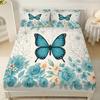 3Pcs Dreamy Beautiful Butterfly Printed Coreless Bed Sheet Set In Multiple Size Comfortable Bed Cover Bedroom Bedding Decoration