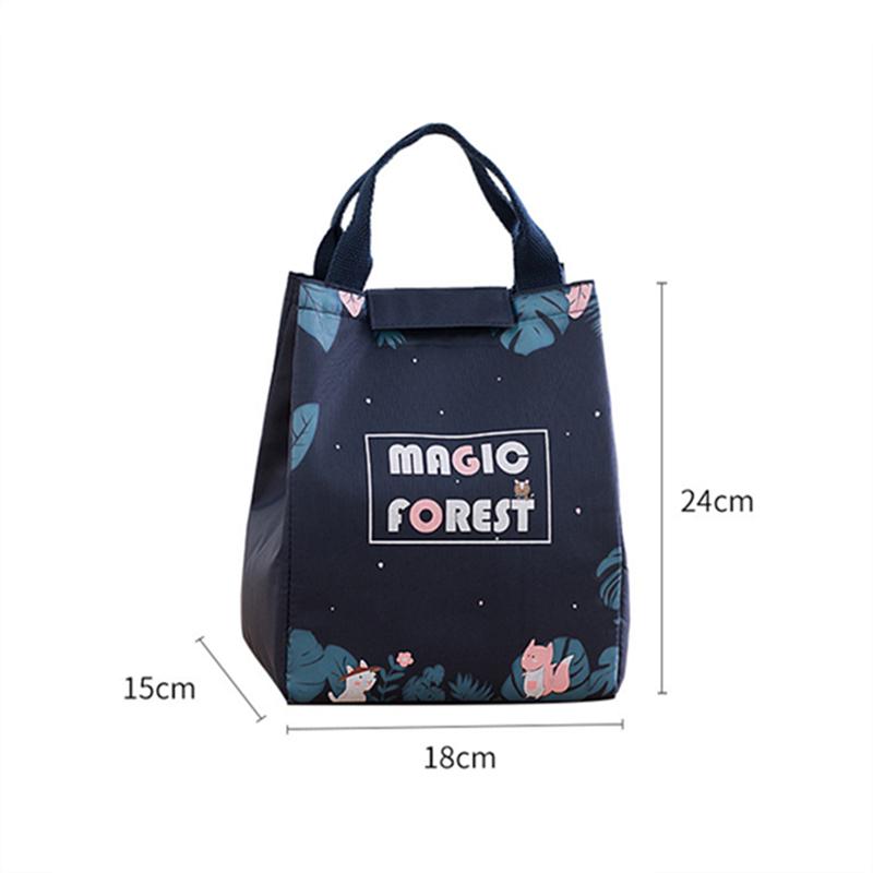 Cute Lunch Box Thermal Bags Portable Insulated Cooler Food Carrier Large Capacity Handbags for Women Picnic Bento Bag Container