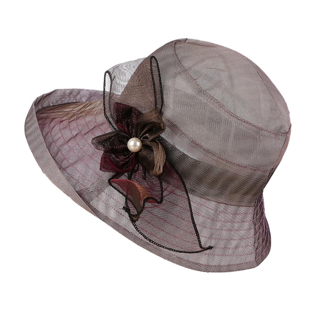 Elegant Summer Hats for Women Gradient Color Flowers Sun Hat Anti-UV Cloth Wide Brim Mesh Beach Hat Lady Caps Elegant Summer Hats for Women Gradient Color Flowers Sun Hat Anti-UV Cloth Wide Brim Mesh Beach Hat Lady Caps