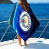 Serviette de Plage Imprimée City Football Club, Microfibre Super Douce, Cadeau Parfait Anniversaire, pour Piscine, Plage, Voyage, pour la famille et les amis