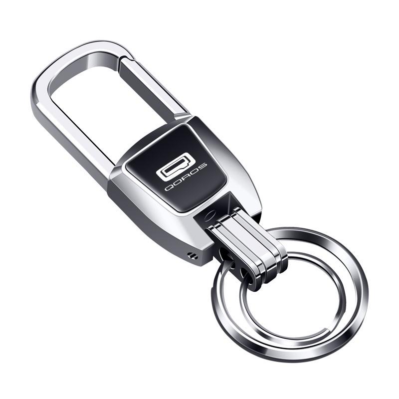 Zinc Alloy Keychain Pendant for Qoros 3, 5, and 7 - Car Accessories and Anti-Lost Keyring