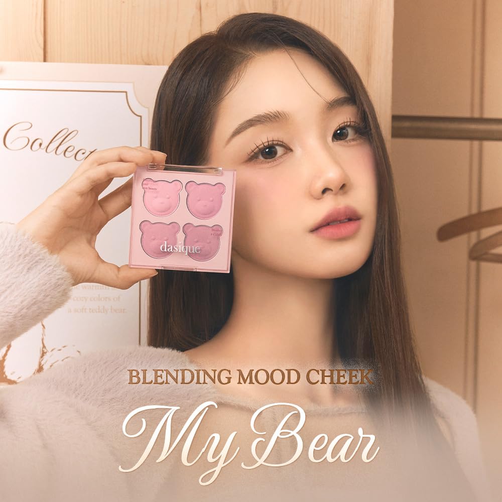 Official Daisyk Blending Mood Cheek Blending Mood Tones Cool Palette Mauve Cheek/Blusher Palette/4-Color Blusher/Yellow/Cool/Warm & Tones/Cheek (17