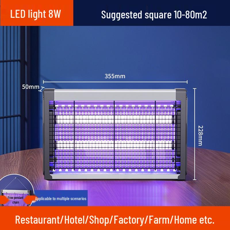 Wall-Mounted Electric Mosquito and Fly Killer for Hotels, Restaurants, and Outdoor Use