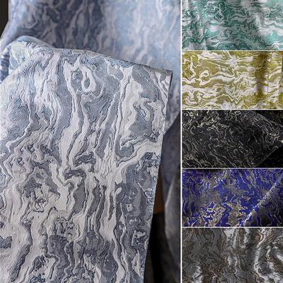50x145cm Shiny Glossy Heavy Embroidery Texture Designer Fabric Wave Lava Weave Jacquard Fabric For Sewing Coat Jacket Pants