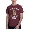 Shar Pei Mom 100 Cotton Casual Breathable Confortable Men Top Funny Mens TShirt Tshirts Men