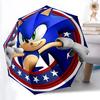 1pc Sonic the Hedgehog Automatic Folding Umbrella, Portable Collapsible Design, 8-Rib Iron Frame, , All-Season Casual Outdoor Accessory for Christmas