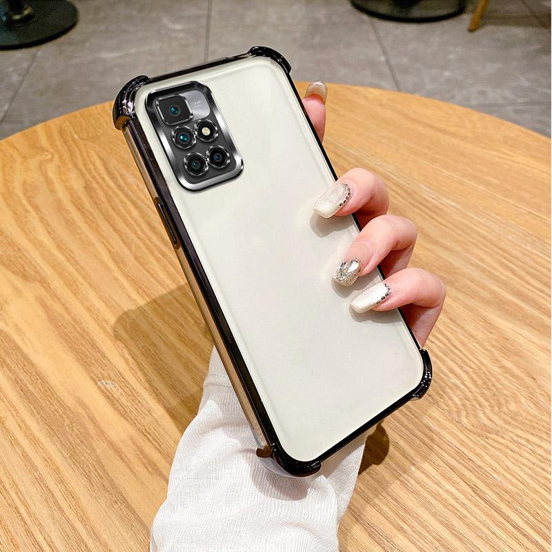 For Redmi 10 4G Case Redmi 10 2025 Phone Case Redmi 10 Prime Four Corners Thickening Shookproof Plating Silicone Soft Back Cover