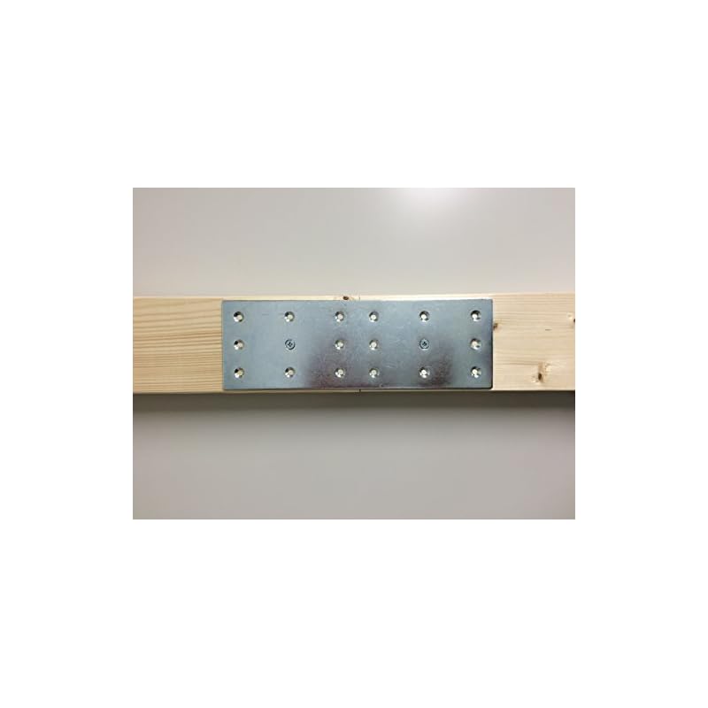 DAIDOHANT Reinforcement Hardware, Joint Fittings, 2x4 (Two-by) Support, Band Metal, Black Painted, 24F-2-BK10179001