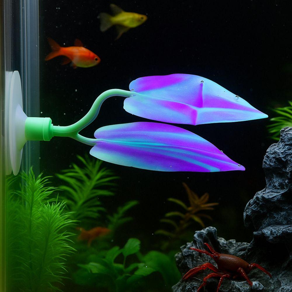 Silikon Schwimmendes Blatt Hängematte Künstliche Fischblatt Hängematte Betta Laichbett Kleine Aquarien
