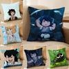 The Llegend of Hei Anime Pillow Case DoubleSided Plush Sofa Cushion Covers Organic Breathable Invisible Zipper