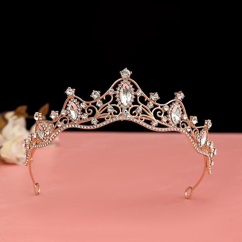 Children's Crown Hair Accessories  Cute Princesses Girls  Water Diamond King Crown Hair Bands Birthday Gifts for Girls Baby Headbands and Headwear