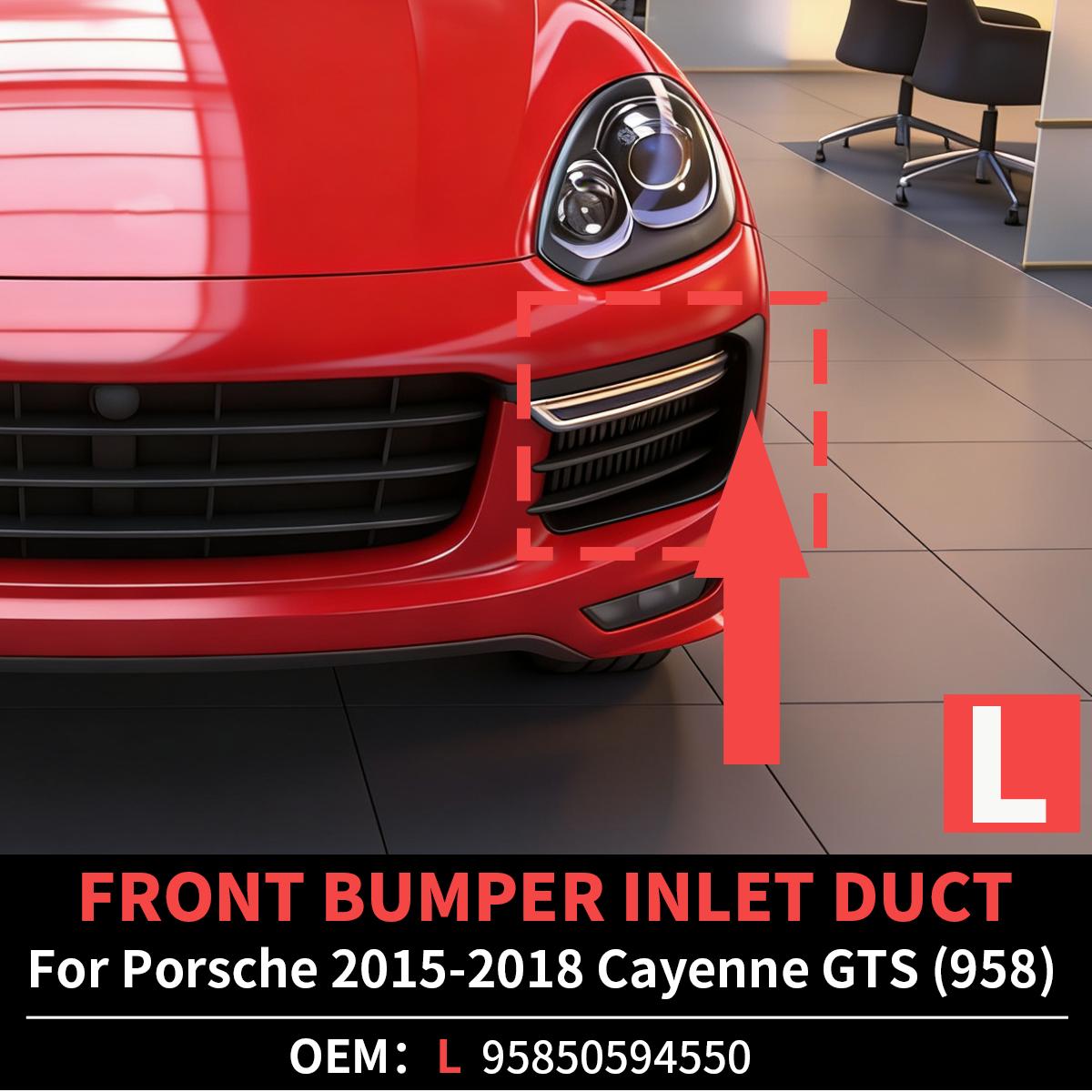 Для Porsche 2015 2016 2017 2018 Cayenne GTS Turbo (958) Левый и правый воздухозаборники переднего бампера OEM 95850594550 95850594650 Left-95850594550
