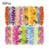 Hawaiian Leis Bulk Colorful Faux Flower Necklace Leis Tropical Theme Party Favors for Adults Hawaii Summer Beach Luau Party Birthday Party Supplies