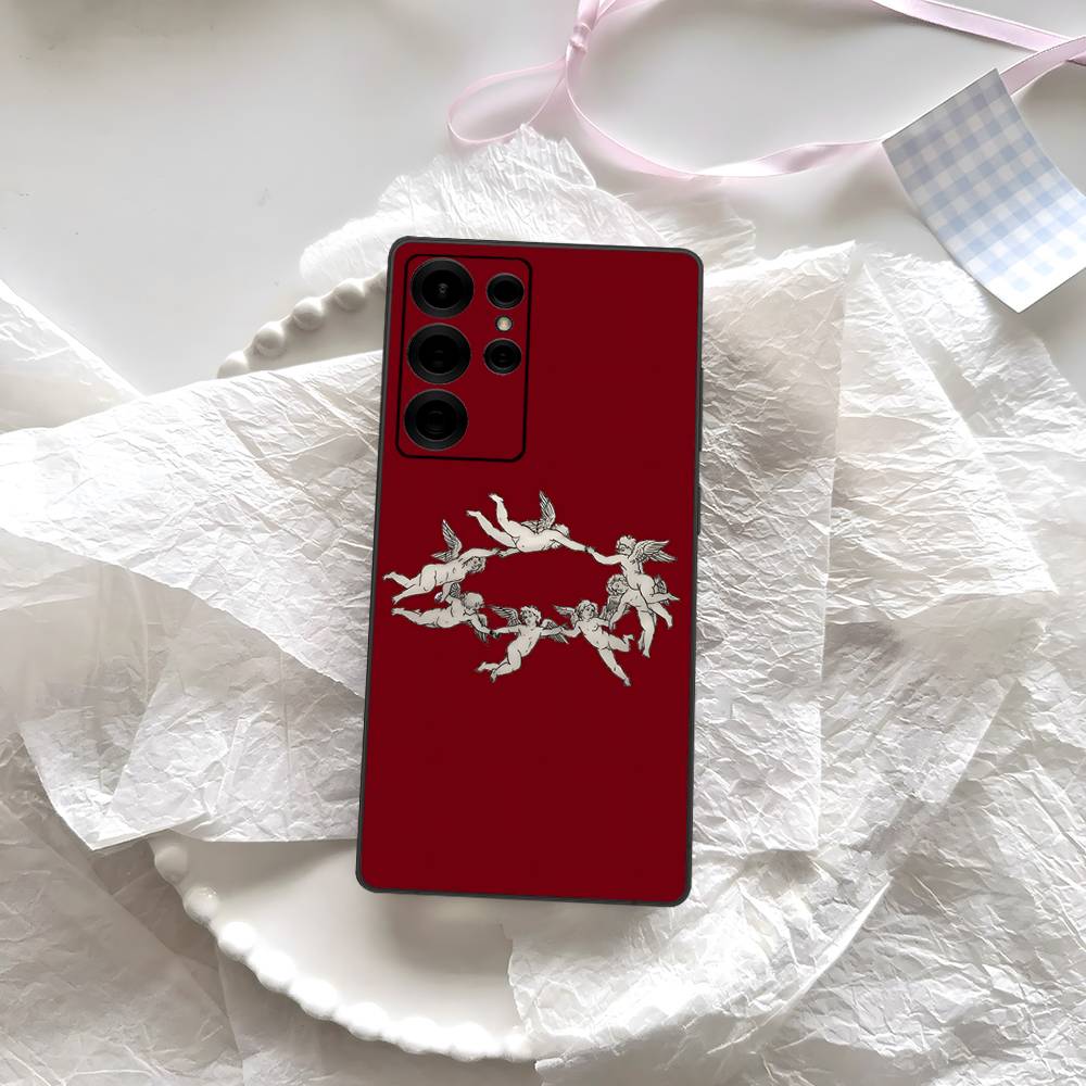 Middle Ages Retro Cupid Angel Phone Case For Samsung S 24 Fe 25 Ultra Plus 20 Lite 21 30 22 23 24 22 Ultra 5G Fundas