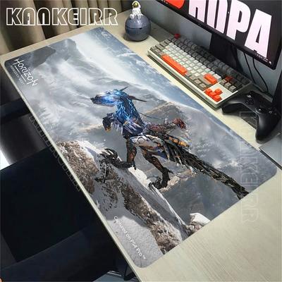 Großes Horizon Zero Dawn Mauspade Gummi Rutschfestes Gaming-Mauspad Gamer E-Sports Maismatte Spiel Mechanische Tastatur XXL Schreibtischmatte