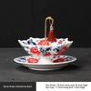 Creative Blue and White Umbrella Tea Strainer, Tea Ceremony Accessories Ceramic Tea Filter, Home Tea Table Decoration Ornaments