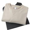 380g Heavyweight Combed Cotton Crewneck Sweatshirt, Fleece Long Sleeve Pullover, Relaxed Fit Triangle Cut, Unisex