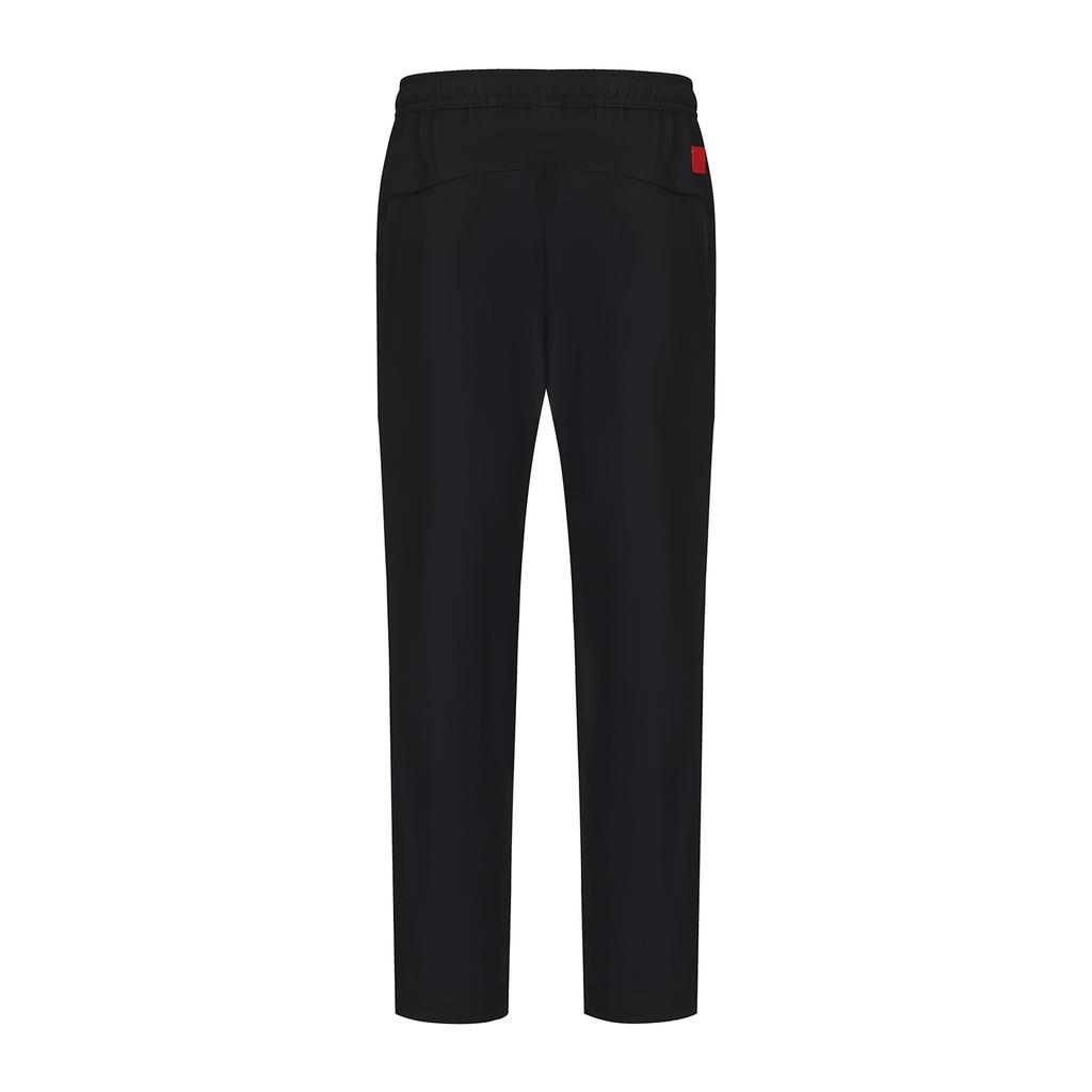 Li Ning Honor Minimalist Brand Logo National Flag Pattern Comfortable Lace-Up Casual Pants Unisex Pants Black AKLV945-1