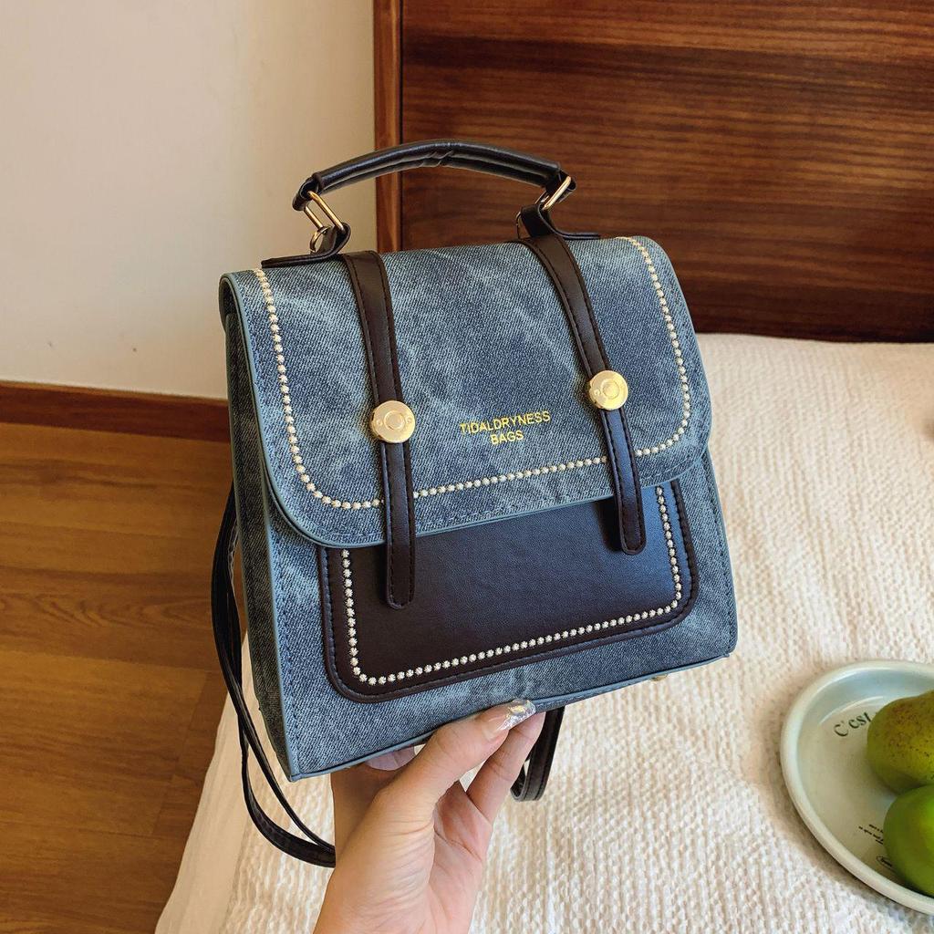 Korean Retro Large Capacity College-Style Crossbody Handbag Backpack (2025)