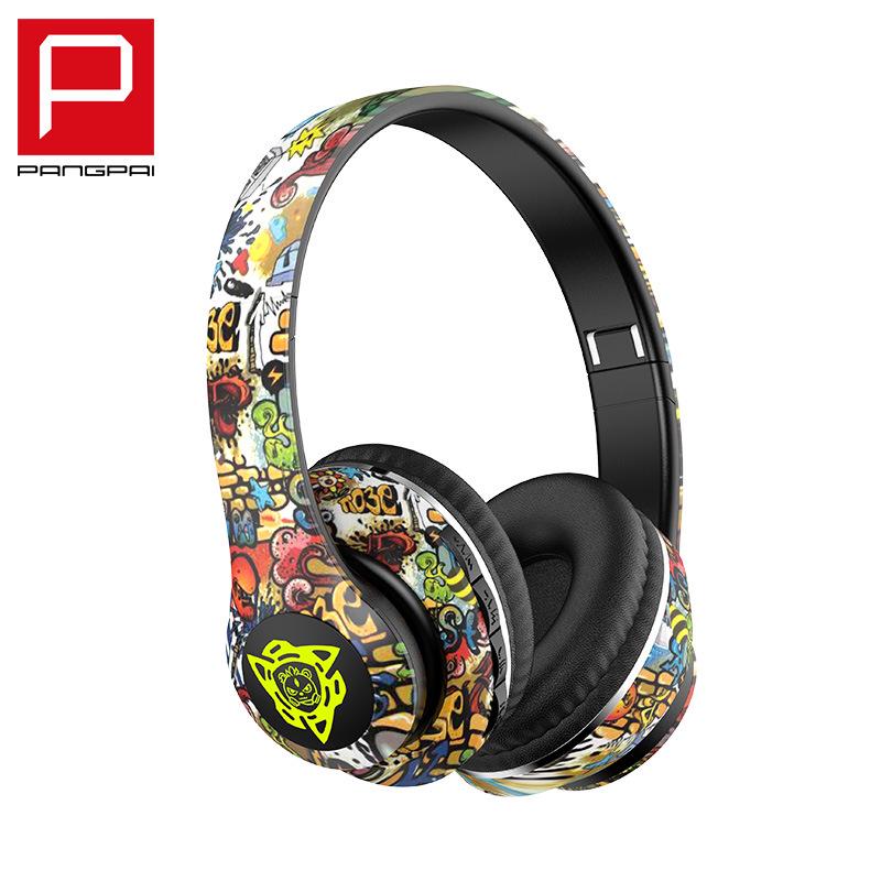 Bluetooth Over-ear Graffiti Headphones - Luminous Wireless Sports Headset for Mobile Devices