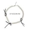 Temperament Crystal Pearls Bowknot Necklaces for Women Anniversary Jewelry