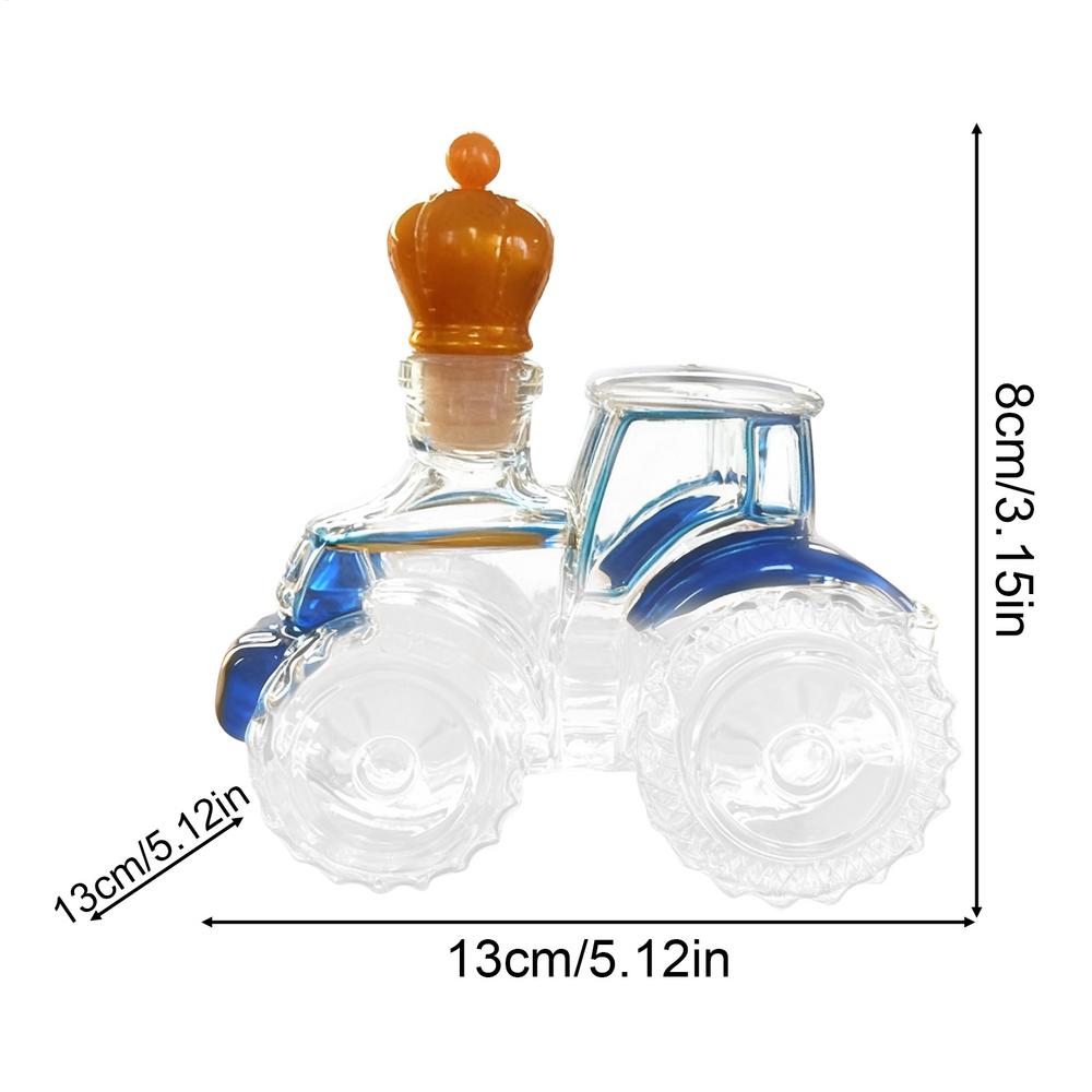 Decanters for Alcohol 300ml Glass Tractor Container Empty Car Whiskey Decanter Tequila Bottle for Wine Vodka Brandy Home Office