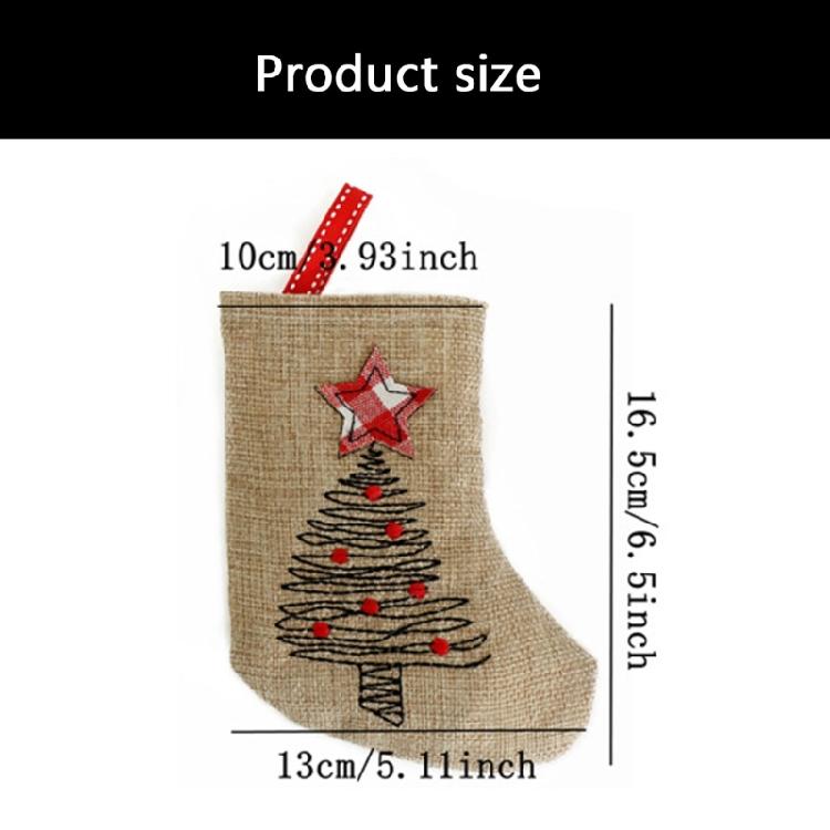 Lovely Christmas Stockings Ornament Candy Gift Bag Christmas Hanging Socks For Tree Fireplaces Holiday Decoration