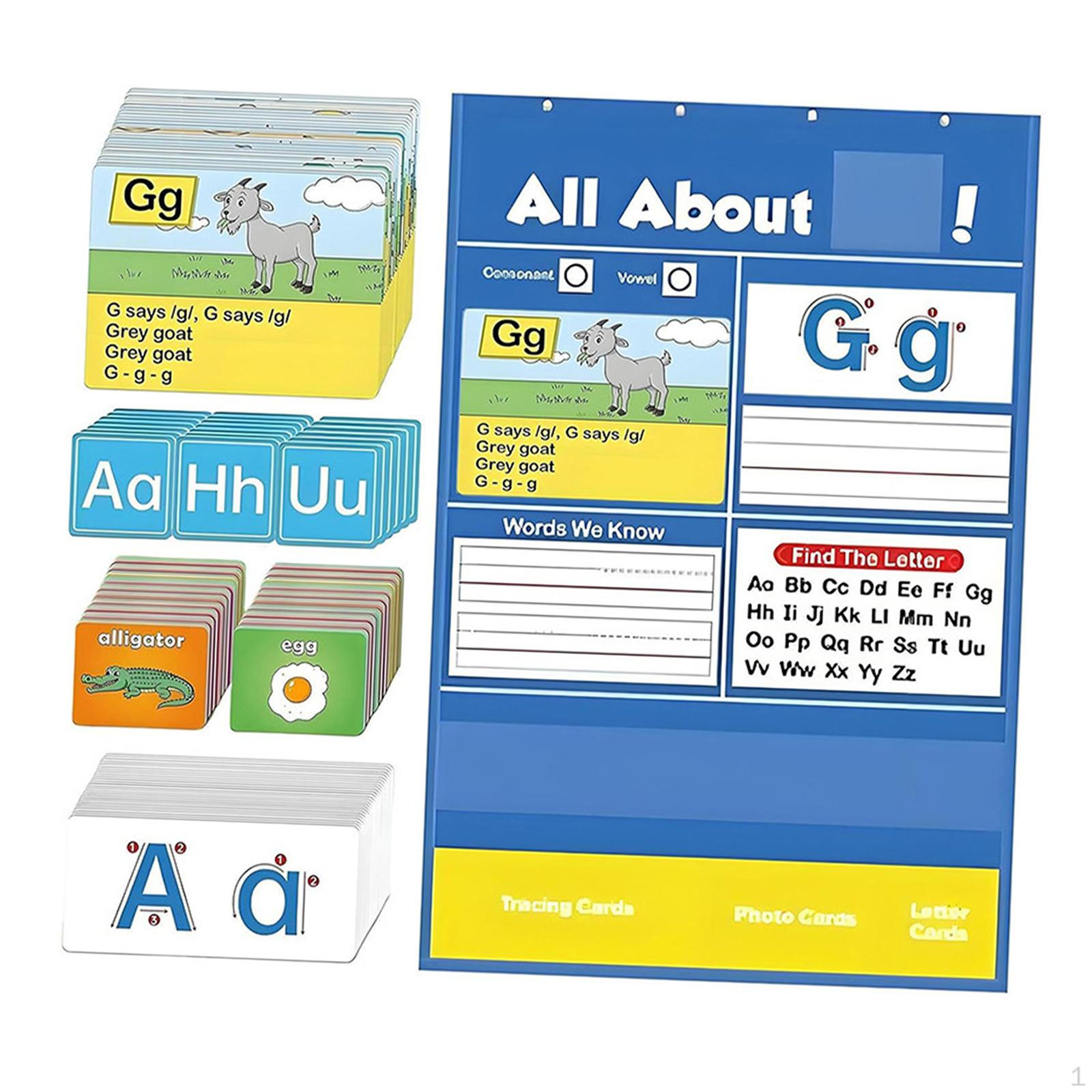 

Letter Learning Pocket Chart Educational Tool Easy to Use Creative Teaching Alphabet