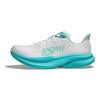 HOKA One One Mach 6 Comfortable Versatile Fabric Synthetic Leather Slip Resistant Durable Low Top Running Shoes Women Sneaker White Blue 1147810-WTCL