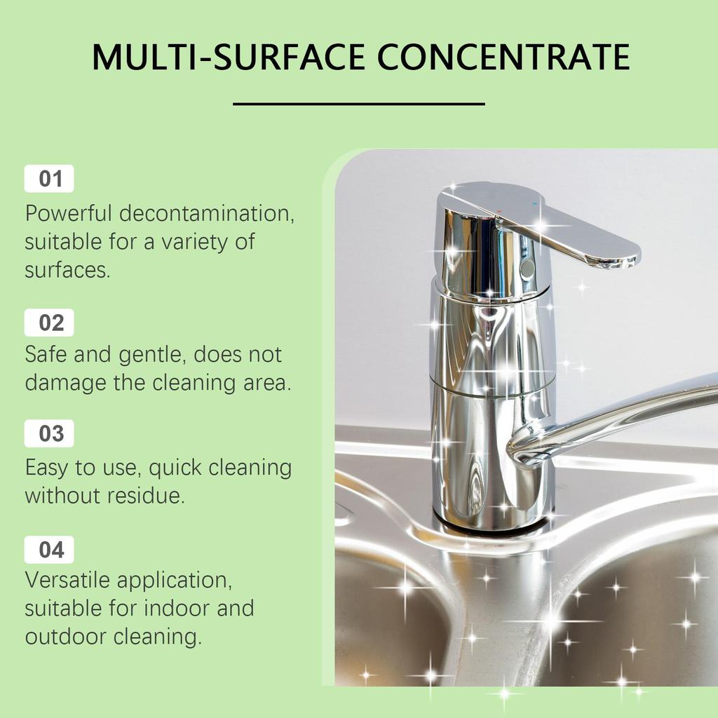 100ml  Multi-Surface Cleaner Stovetop Limescale Tile Bathroom Multi-Cleaner Protects Surfaces Clean and Shiny