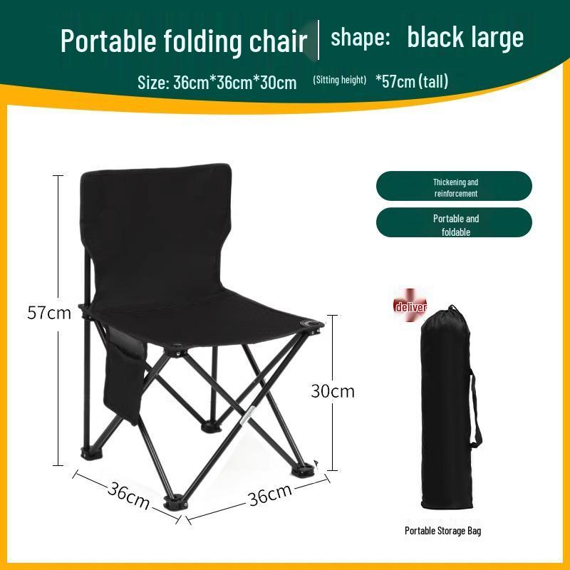 Portable Ultra-light Folding Camping and Fishing Chair with Small Stool for Art Sketching