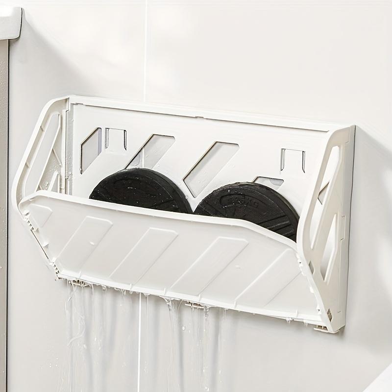 Wall-Mounted Shoe Rack, Hidden Storage Shelf, Foldable Plastic Organizer, No-Drill Installation, Multi-Layer Space Saver