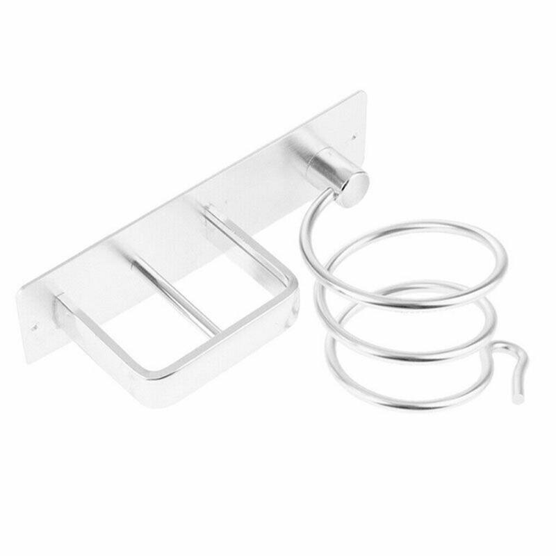 Hairdryer Support Space Aluminum Single Wall Hairdryer Hairdryer Installation Kit Hardware Hanger | Bathroom Shelves