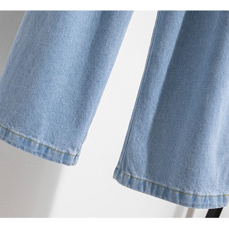 MOJTA Women Spring Autumn Plus Size Casual Loose Pants Hight Waist Jeans