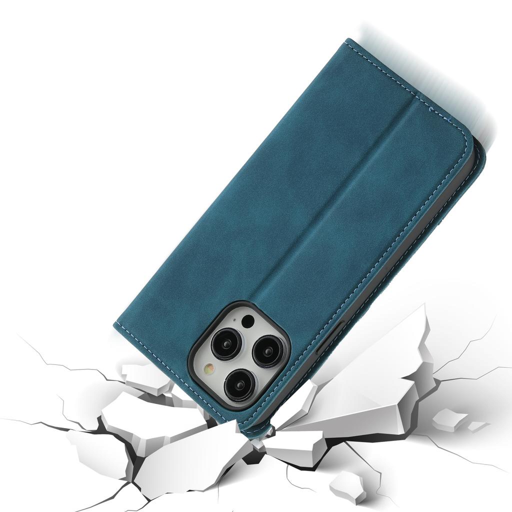  Vintage Strong Magnetic Wallet Case for iPhone 17 & Samsung S25 Ultra - Retro Flip Leather Card Holder Cover