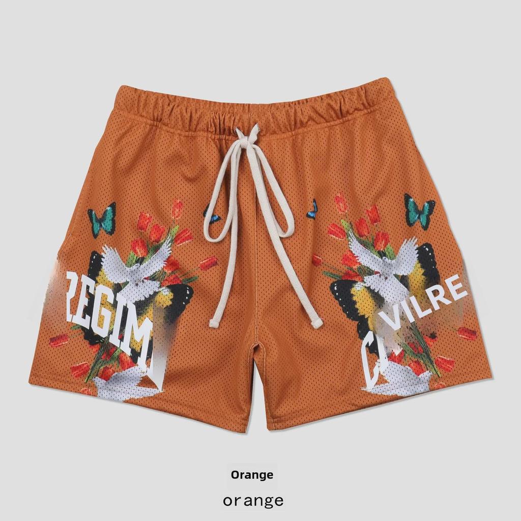 Locker geschnittene West Coast Hip-Hop-Basketballshorts für Herren