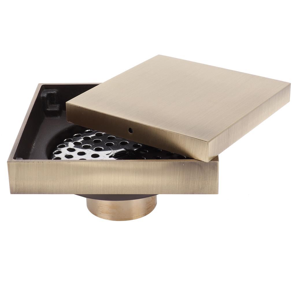 Sifon de pardoseală 10x10cm Cupru Antic Sifon de pardoseală Deodorant pentru Bucătărie Baie Hotel