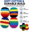 Handmade Knitted Hacky Sack,  Upgraded Crochet Footbag Juggling Balls, Geometric Pattern for Adults Beginners
