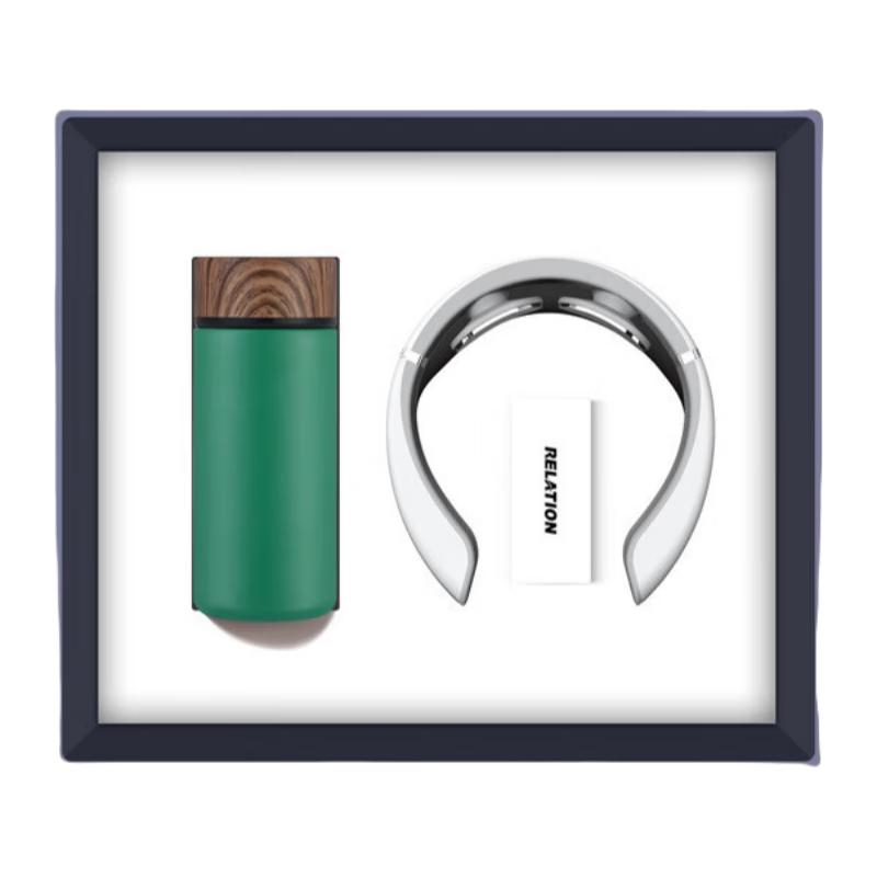 Business Gift Set with Insulated Mug and Neck Massager