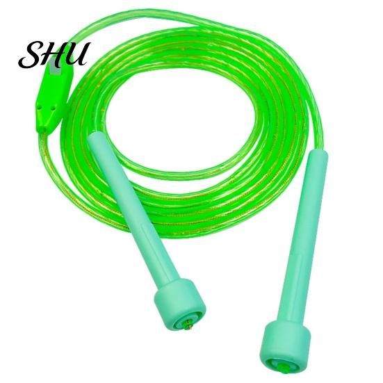 Jumping Training Rope Children Skipping with LED Colorful Light Battery-operated Glowing Comfortable Grip Electronic Luminous Jump Fitness Equipment