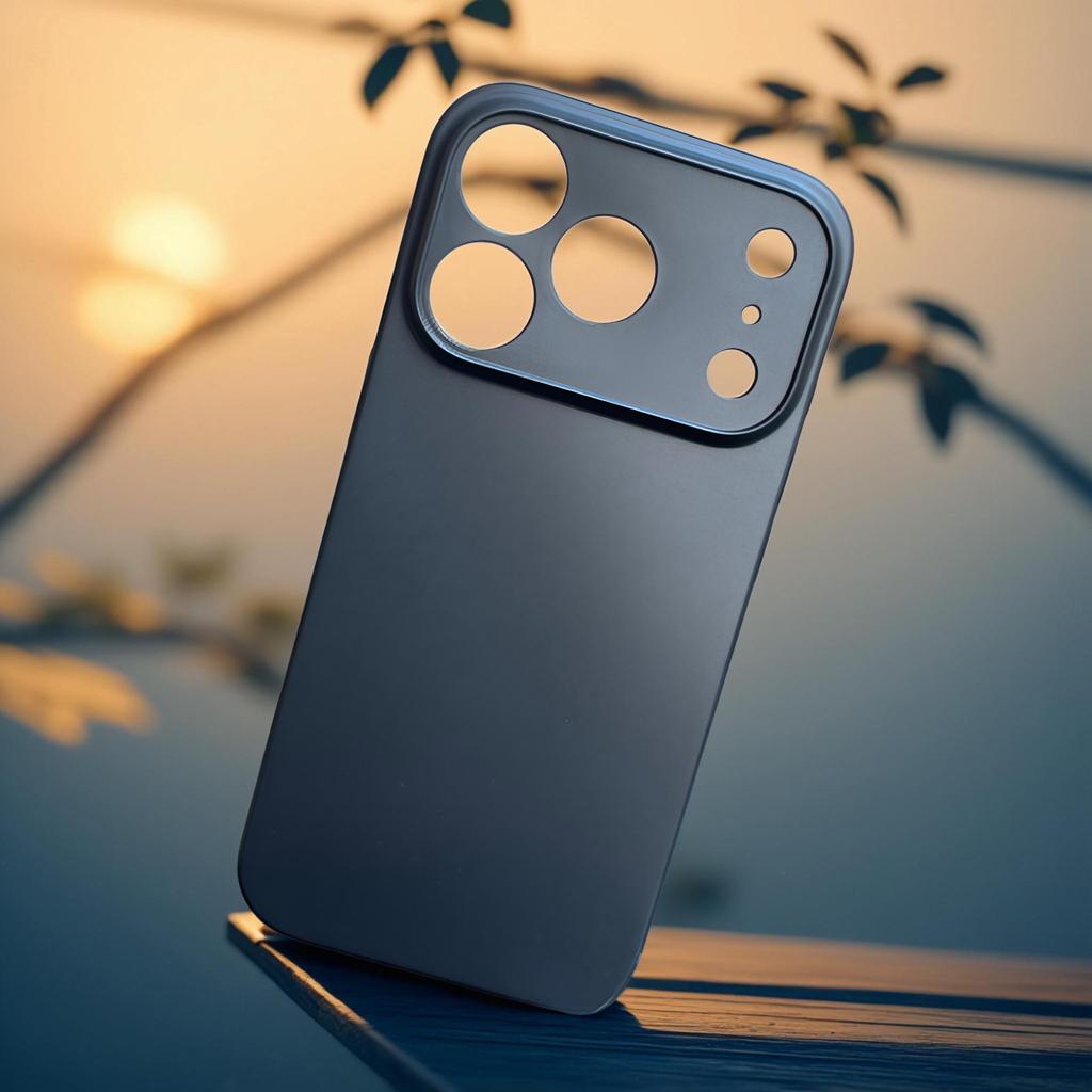 Transparent Premium Orange Anti-Fingerprint Phone Case for iPhone 17 Pro Max – Fully Covered Buttons