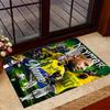 Messi Neymar Brazil Football Star Customize Your Name Carpet Suitable For Foyer Hallway Game Room Decorate Room Antislip Rug Decorate Offices