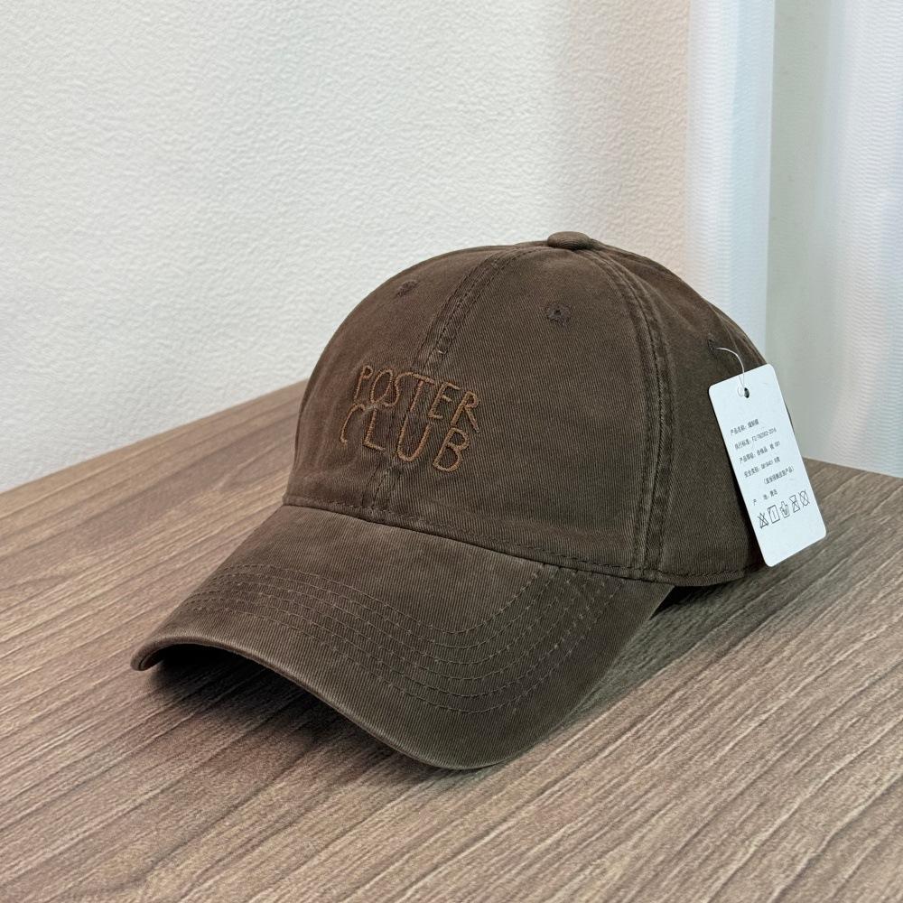 Fashion Hat Autumn and Winter Embroidery Baseball Cap Korean Version Casual Cap Versatile Men's Sunscreen Hat Soft Top Cotton Cloth Sun Hat Women