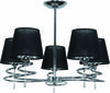 Ceiling Lamp Chrome with Crystals Black Lampshade Queen Negro Ii 12-680