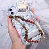 Pearl Gravel Letter Beads Chain Cell Phone Lanyard Mobile Phone Strap Crystal Stone Beads Lanyard