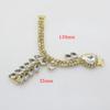 2018 New Charm 2pcs/lot 9.5CM Acrylic Chain DIY Garment sewing accessories Metal Crystal Rhinestone bikini Connectors buckle