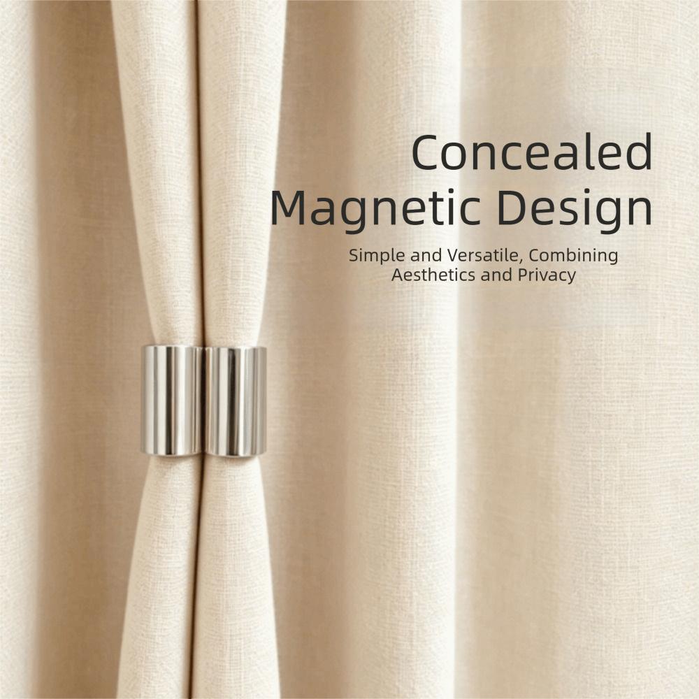 Magnetic Closure Curtain Clips Detachable Nail-Free Magnetic Curtain Clips Metal Rust-proof Blackout Curtain Clips Bedroom