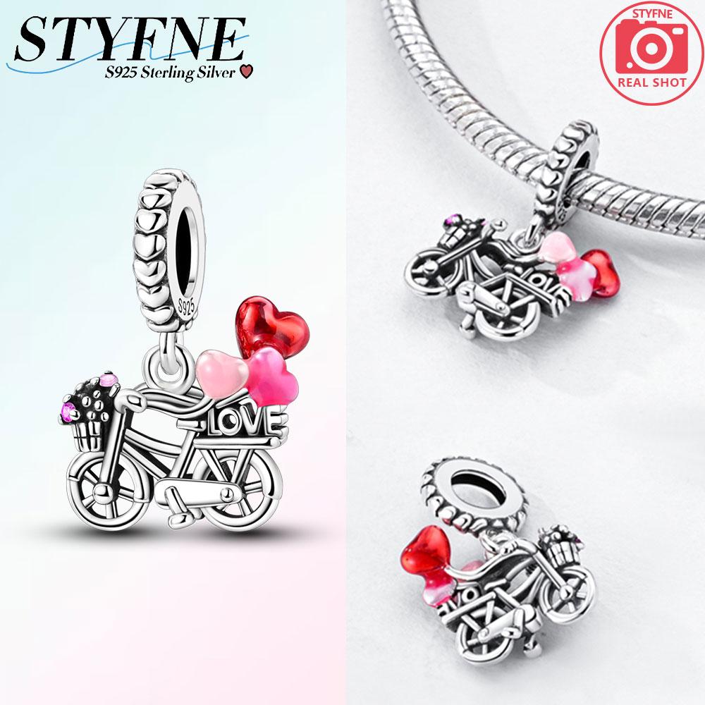 Cycling Sweater Iron Tower Heart Charms Beads Original Copper Fit Bracelet Women Jewelry Making Diy Accessories Gift