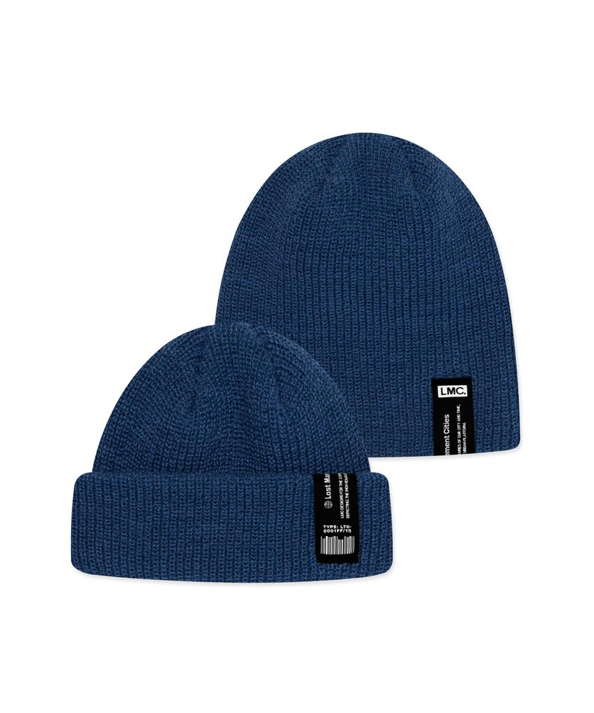 LMC Label Short Beanie Blue